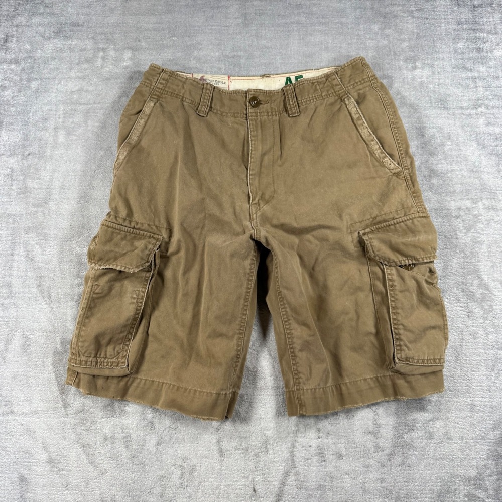 American Eagle Shorts Mens 30 Brown Cargo Cotton Relaxed Utility Gorpcore 1153